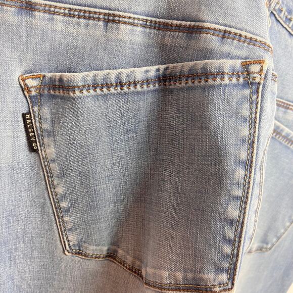 Halsey 44 Jeans Mens Size 36 Straight Leg Blue Light Wash Stretch Denim - Picture 5 of 12